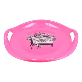   Tányér hócsúszka Baby Mix 60 cm Snowflake MUSIC rózsaszín