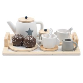 Gyerekeknek szánt Montessori Baby Mix fa teáskészlet