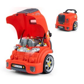   Realisztikus modell az autó elejének nyitható motorháztetőjével, Milly Mally N-GINE red