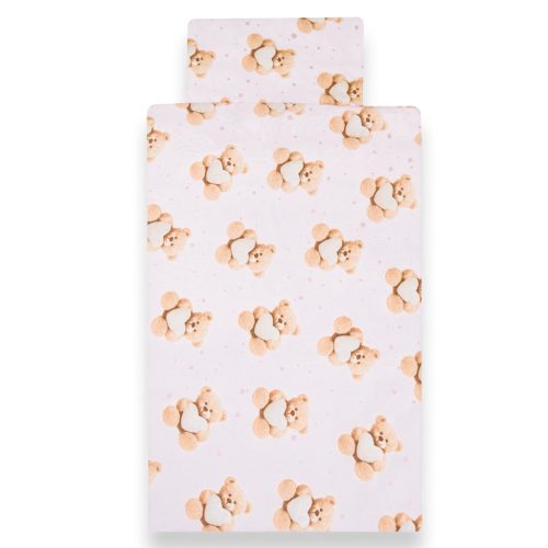 2-részes ágyneműhuzat New Baby Love Teddy Bear 90/120 cm pink